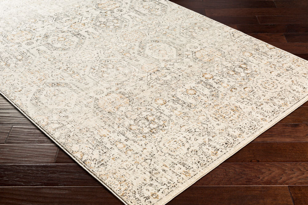 Indigo Beige/Off-White Machine Woven Rug IGO-2306 - corner