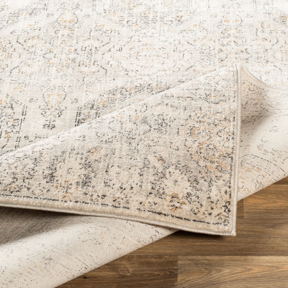 Indigo Beige/Off-White Machine Woven Rug IGO-2306 - fold