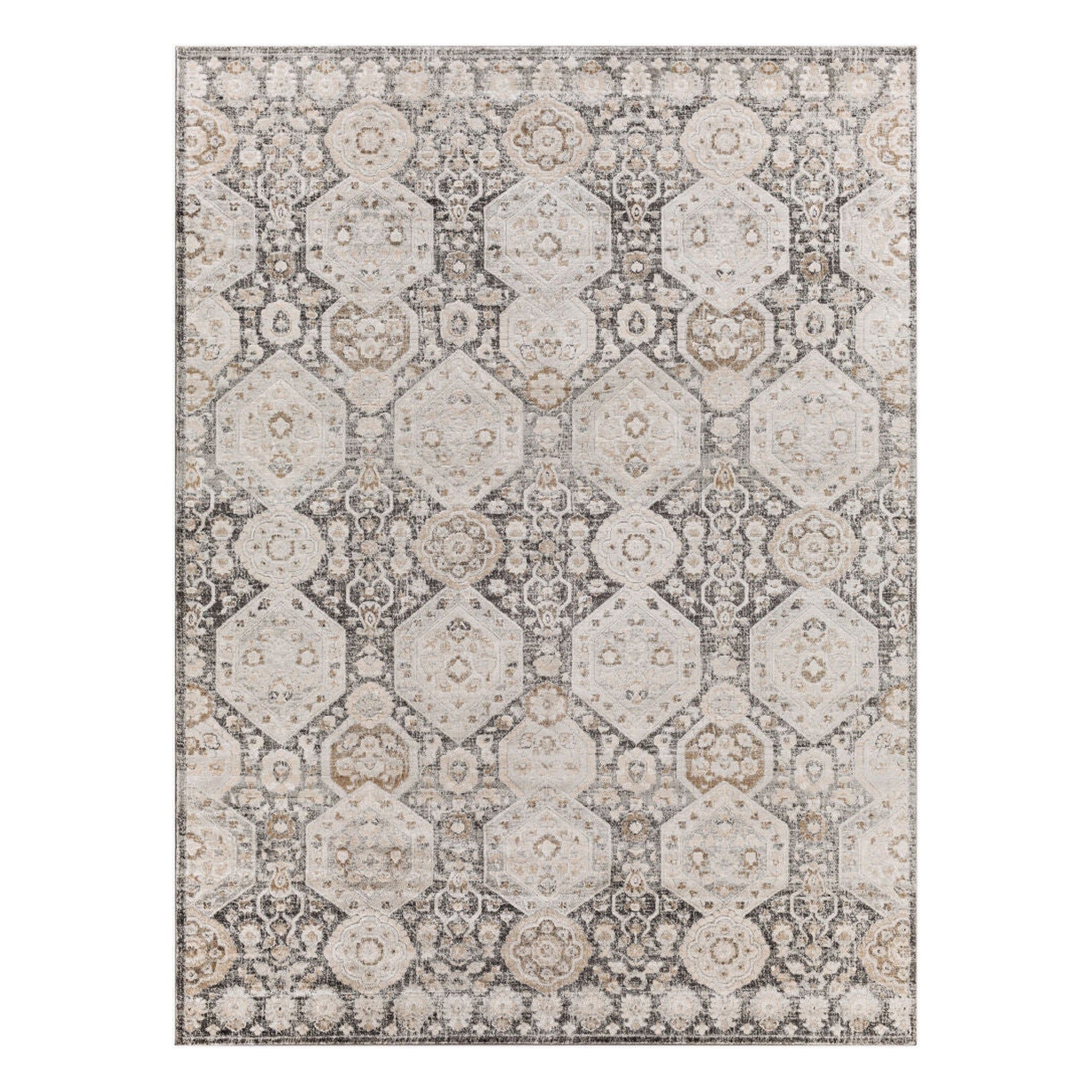 Indigo Beige/Off-White Machine Woven Rug IGO-2307 - 1'11" x 2'11"