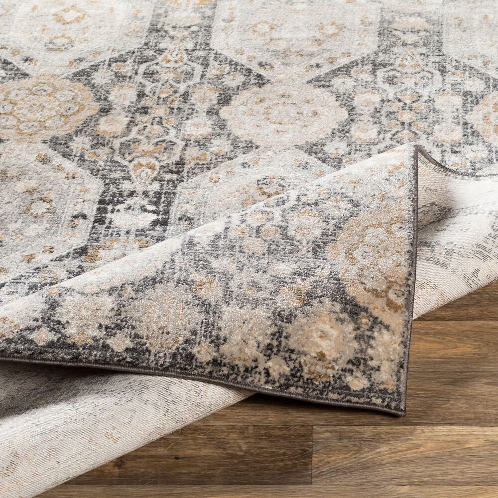 Indigo Beige/Off-White Machine Woven Rug IGO-2307 - fold