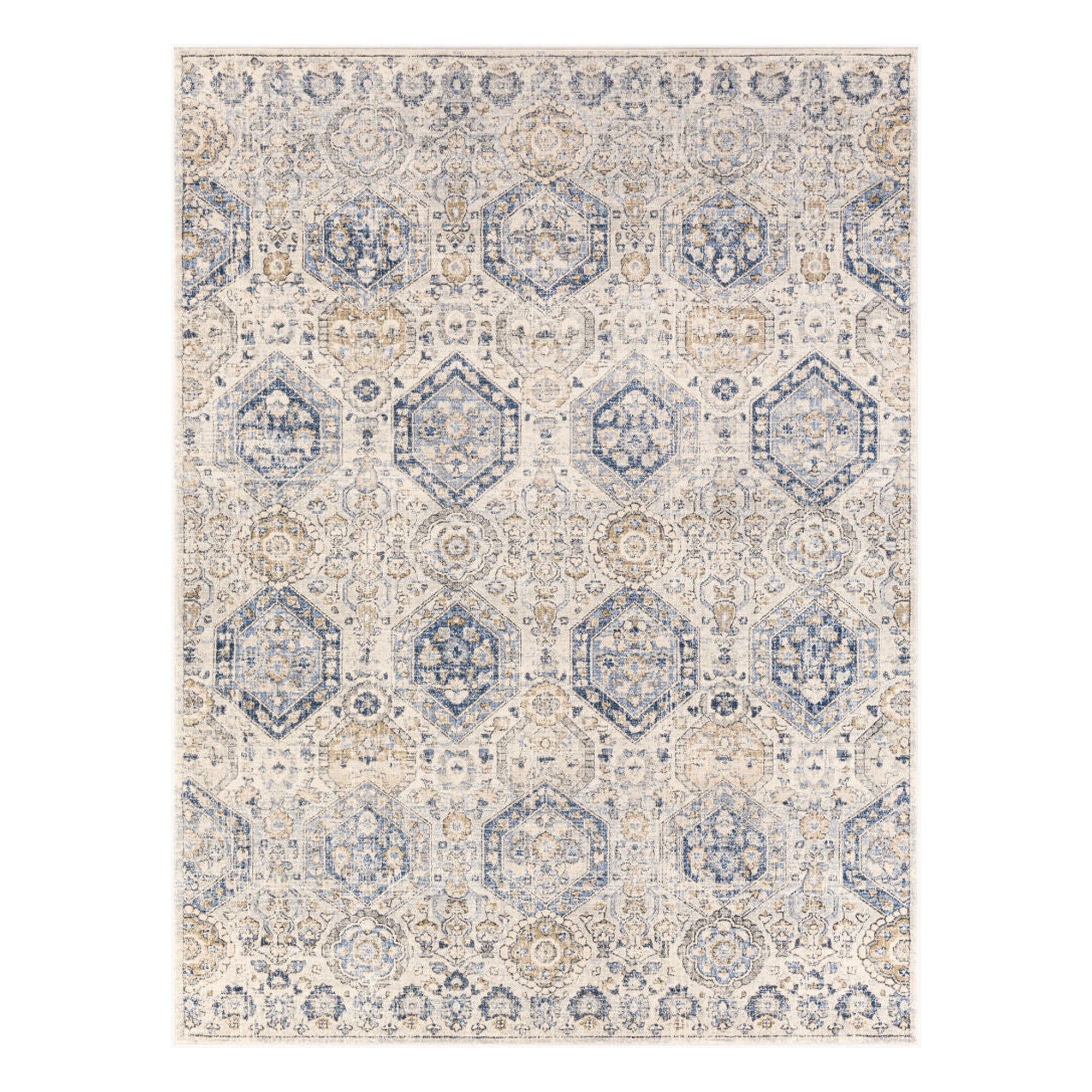 Indigo Beige/Off-White Machine Woven Rug IGO-2308 - 1'11" x 2'11"