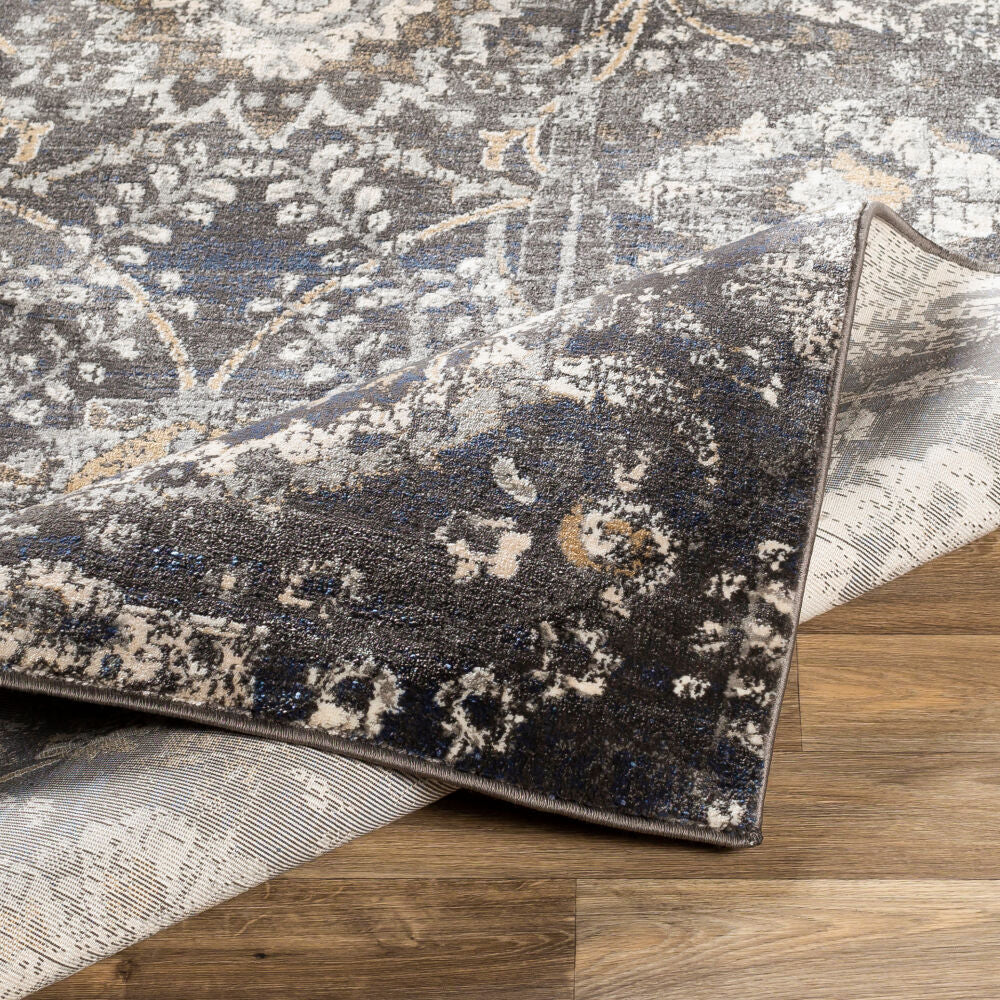 Indigo Beige/Off-White Machine Woven Rug IGO-2317 - fold