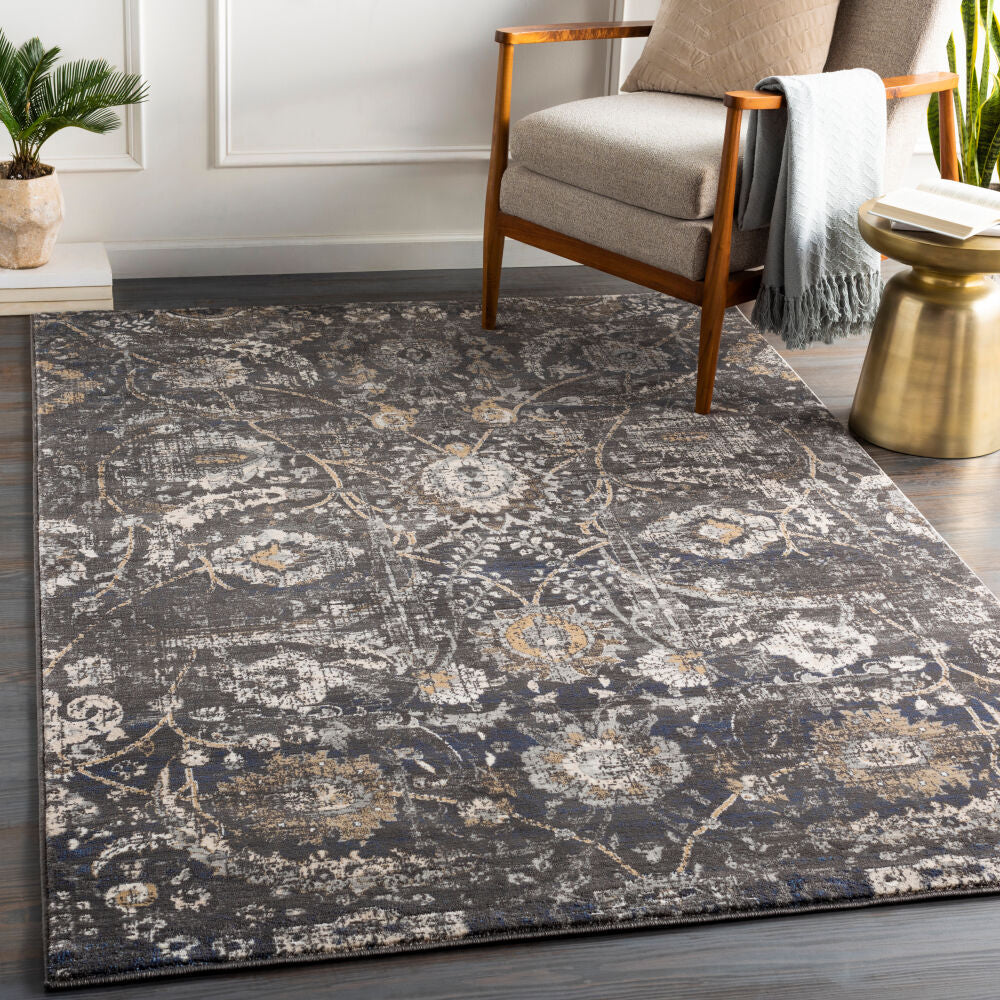 Indigo Beige/Off-White Machine Woven Rug IGO-2317 - roomscene