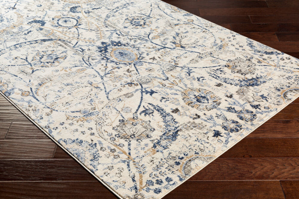 Indigo Beige/Off-White Machine Woven Rug IGO-2320 - corner