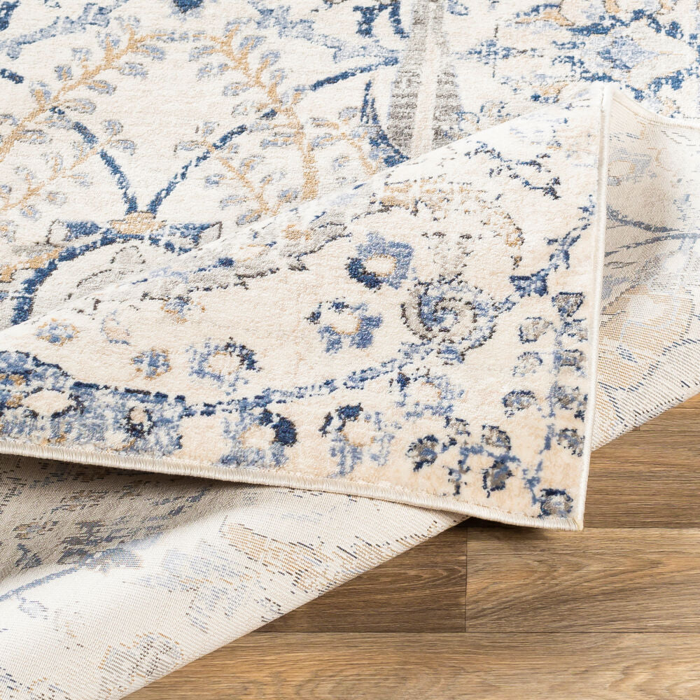 Indigo Beige/Off-White Machine Woven Rug IGO-2320 - fold