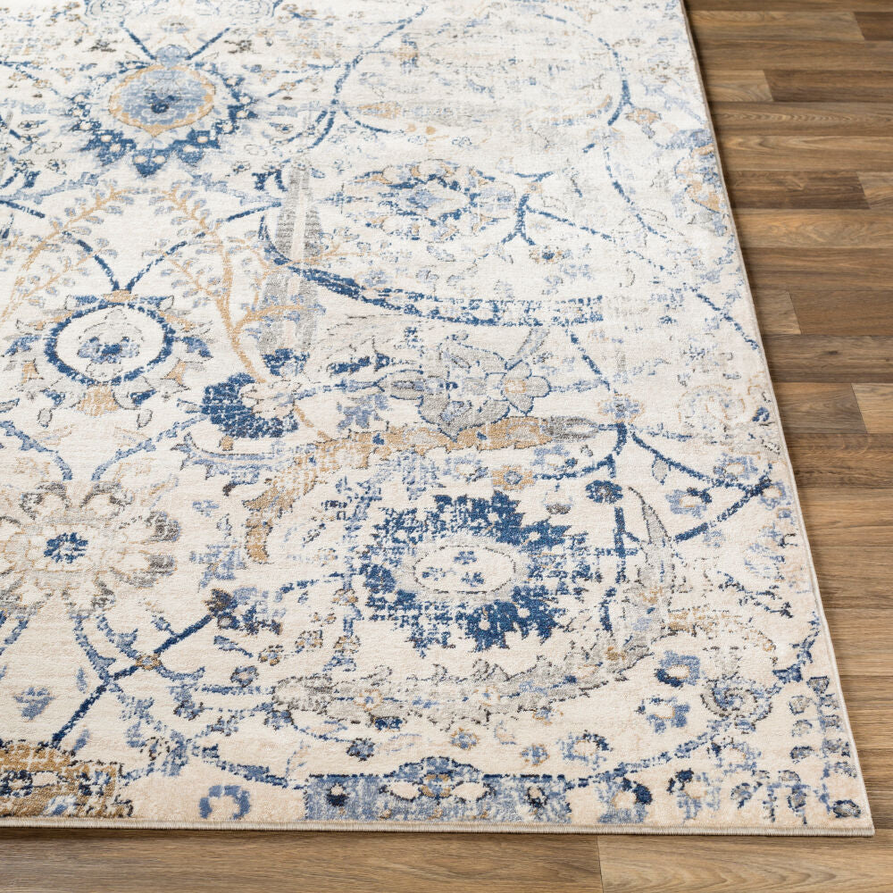 Indigo Beige/Off-White Machine Woven Rug IGO-2320 - front