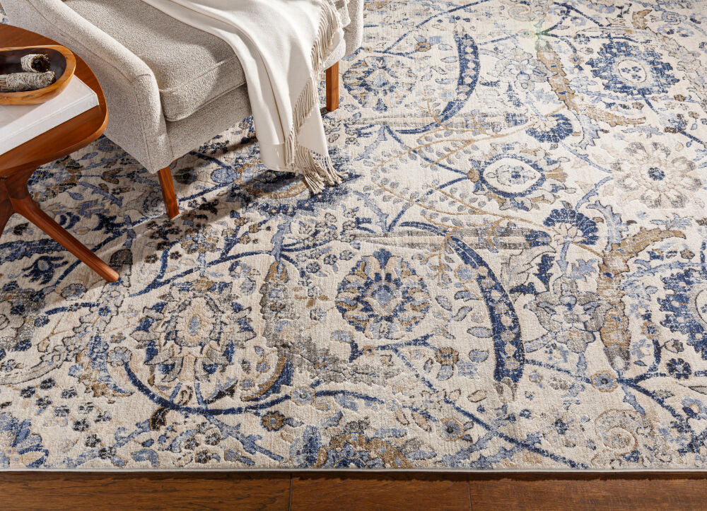 Indigo Beige/Off-White Machine Woven Rug IGO-2320 - styleshot