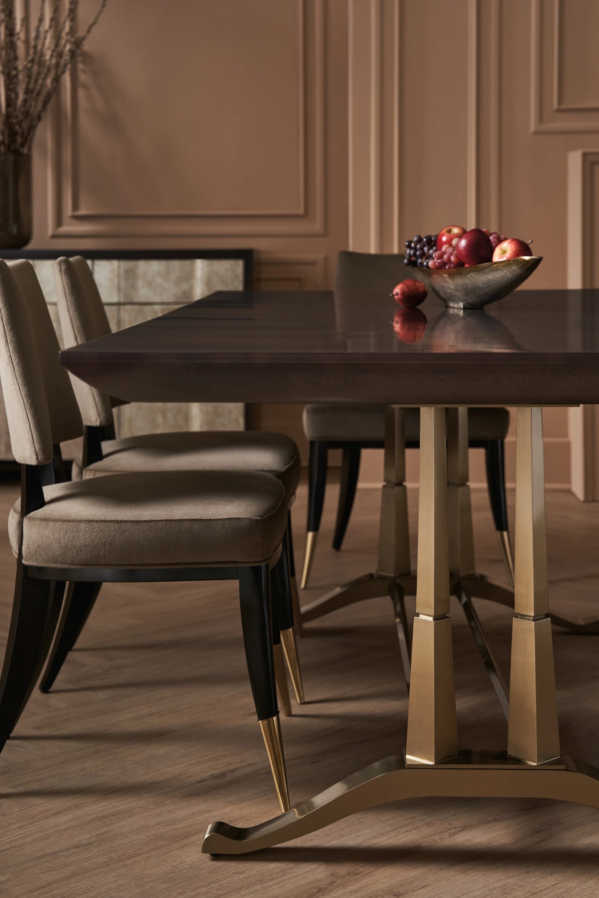 D'Orsay Champagne Gold Dining Table 88" by Caracole - view 3