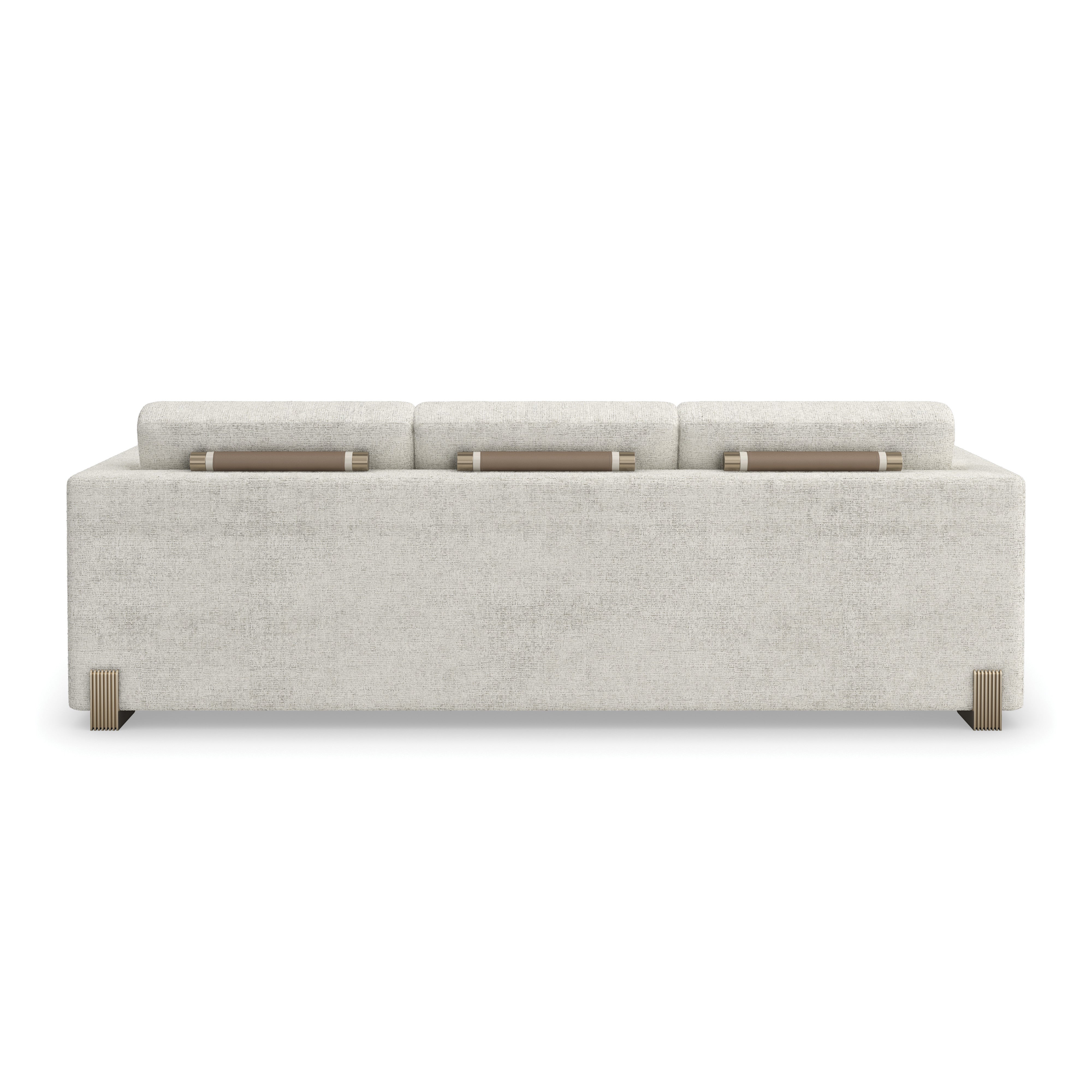 Counter Balance Sofa Brushed Gold 98" by Caracole - view 6