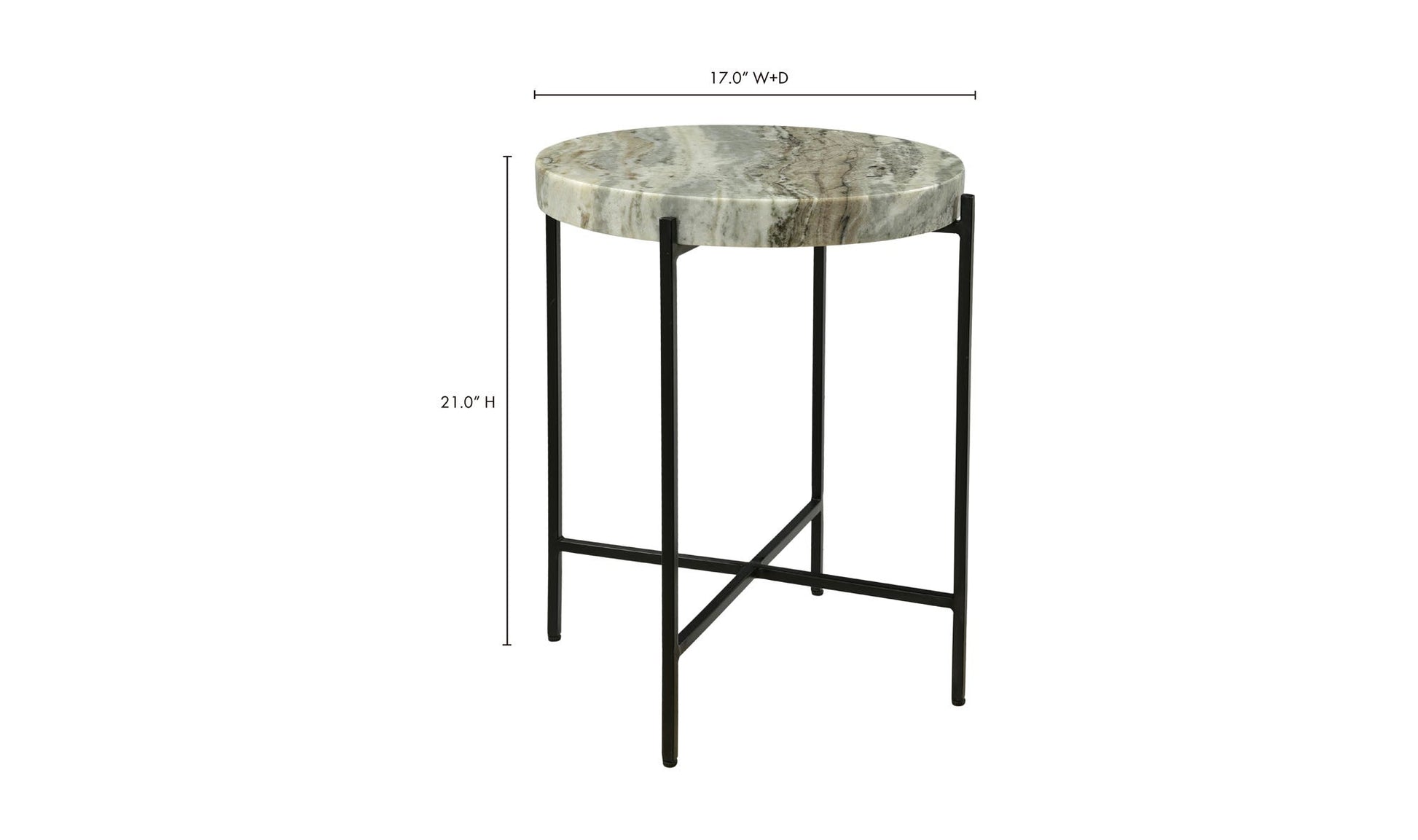 Cirque Accent Table Light Brown by Moe's Home Collection - view 14