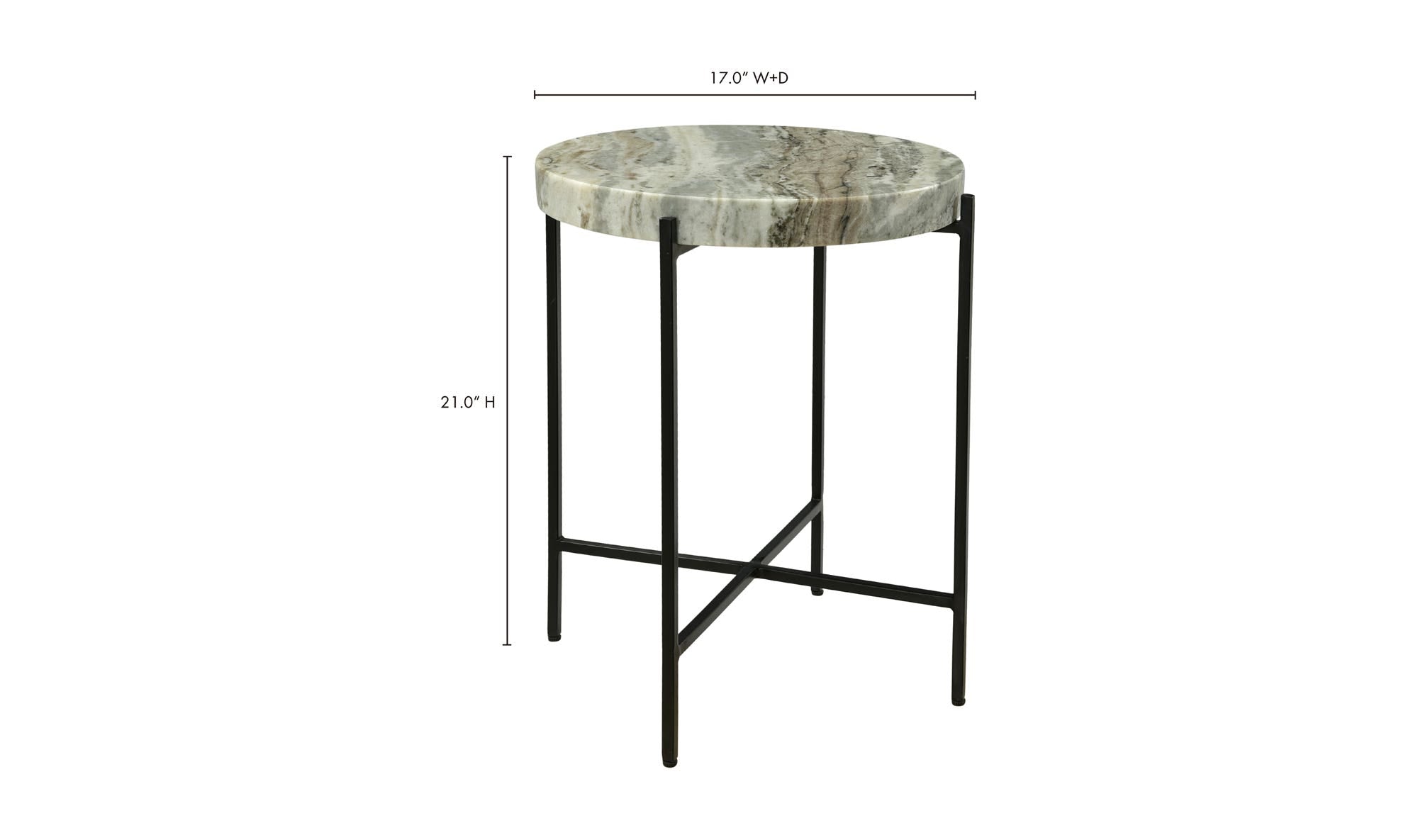 Cirque Accent Table Light Brown by Moe's Home Collection - view 14