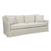 Pasadena 96″ Slipcovered Sofa in Focus Pebble (Performance Fabric)