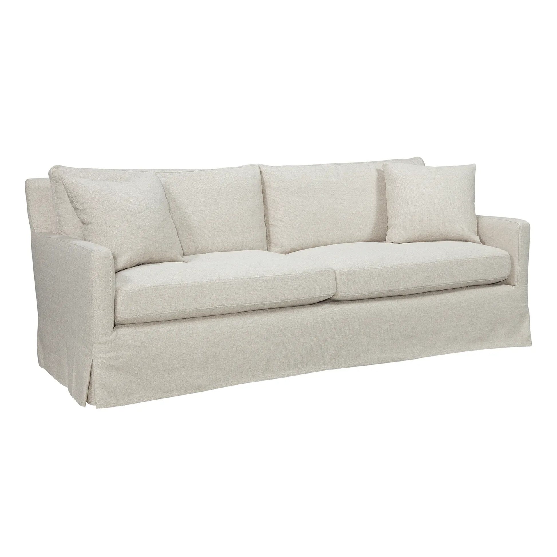 Pasadena 96″ Slipcovered Sofa in Focus Pebble (Performance Fabric)