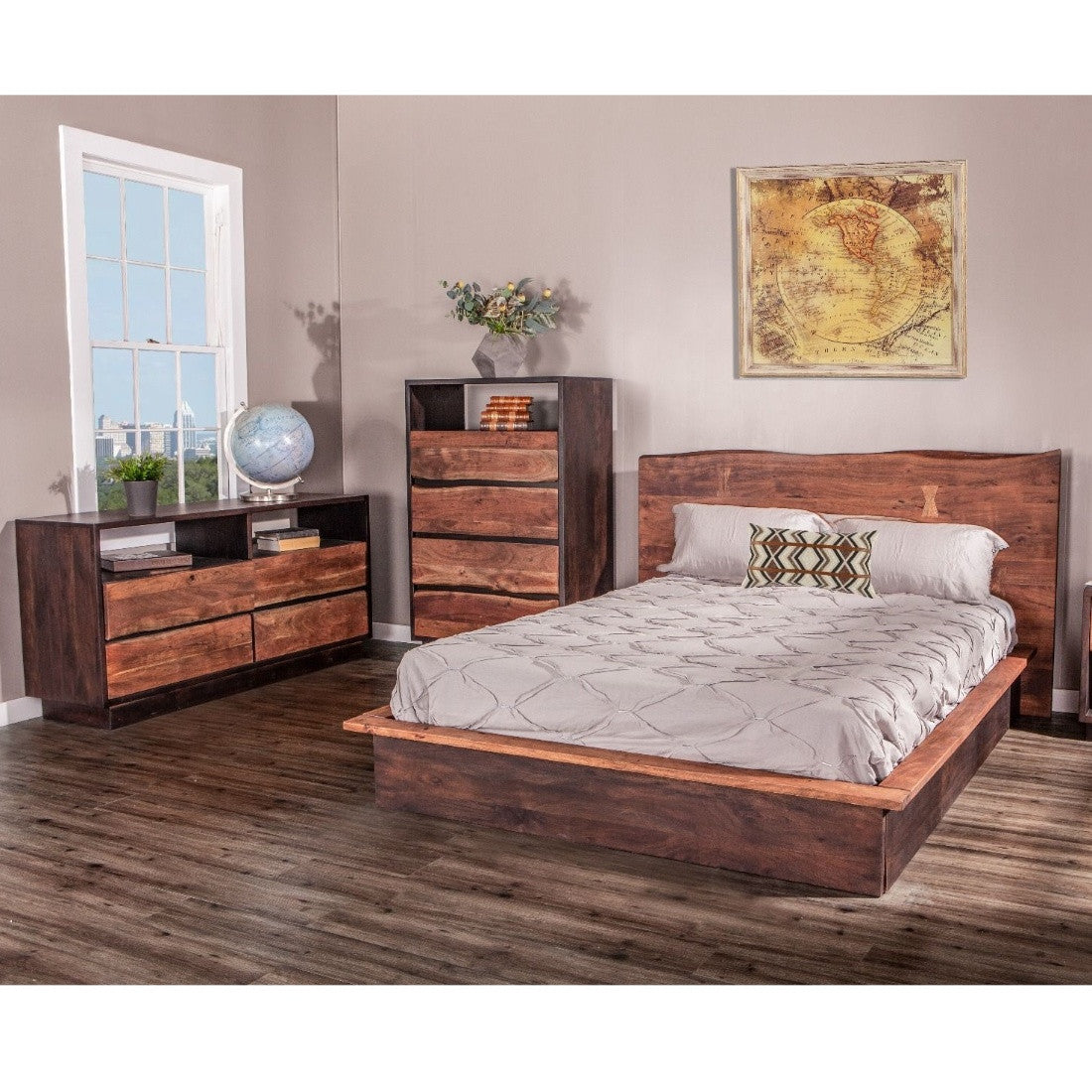 Malibu Live-Edge 4 Drawers Dresser 64"