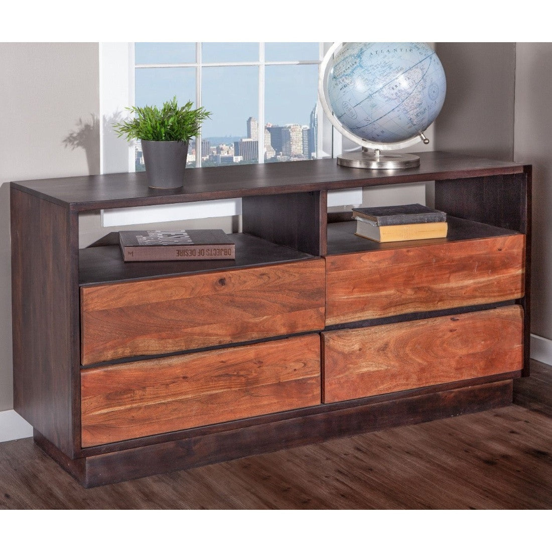 Malibu Live-Edge 4 Drawers Dresser 64"