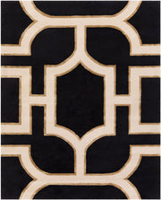 Intermezzo Black/Light Brown Handmade Rug - 2' x 3'