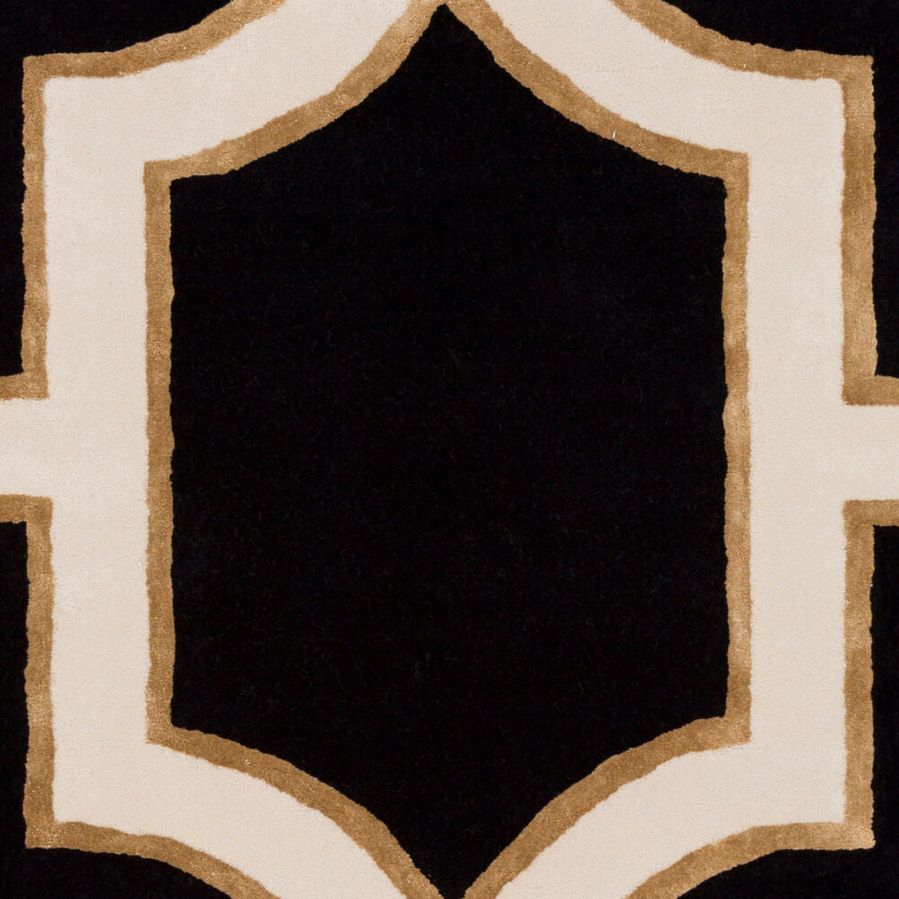 Intermezzo Black/Light Brown Handmade Rug - swatch