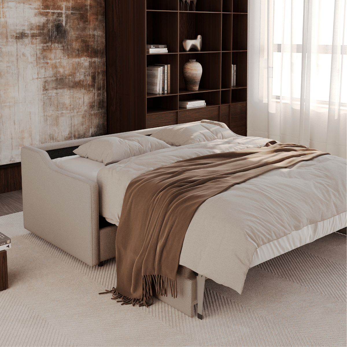 Carnell Queen Sleeper Sofa with Slope Arms by Innovation Living at ZIN Home