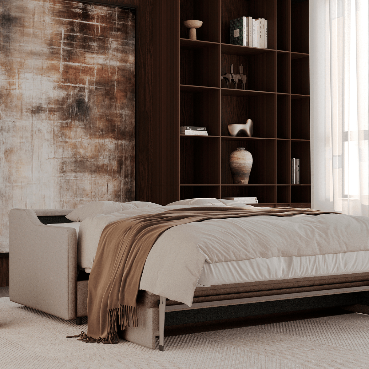 Carnell Queen Sleeper Sofa with Slope Arms by Innovation Living at ZIN Home
