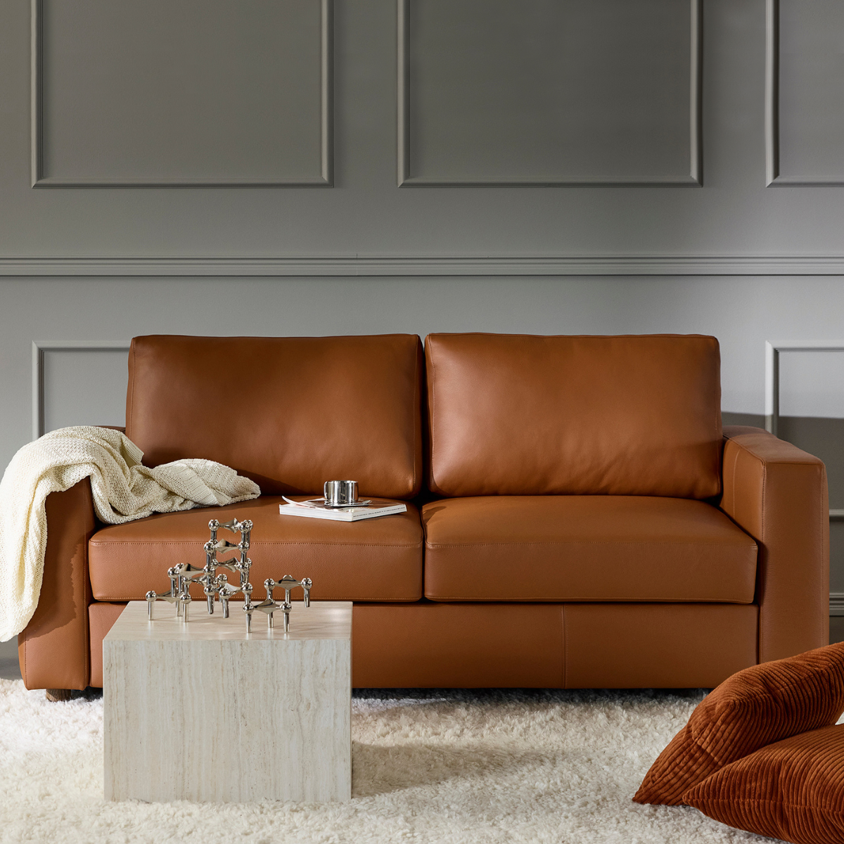 Neah Leather Sleeper Sofa with Standard Arms by Innovation Living at ZIN Home