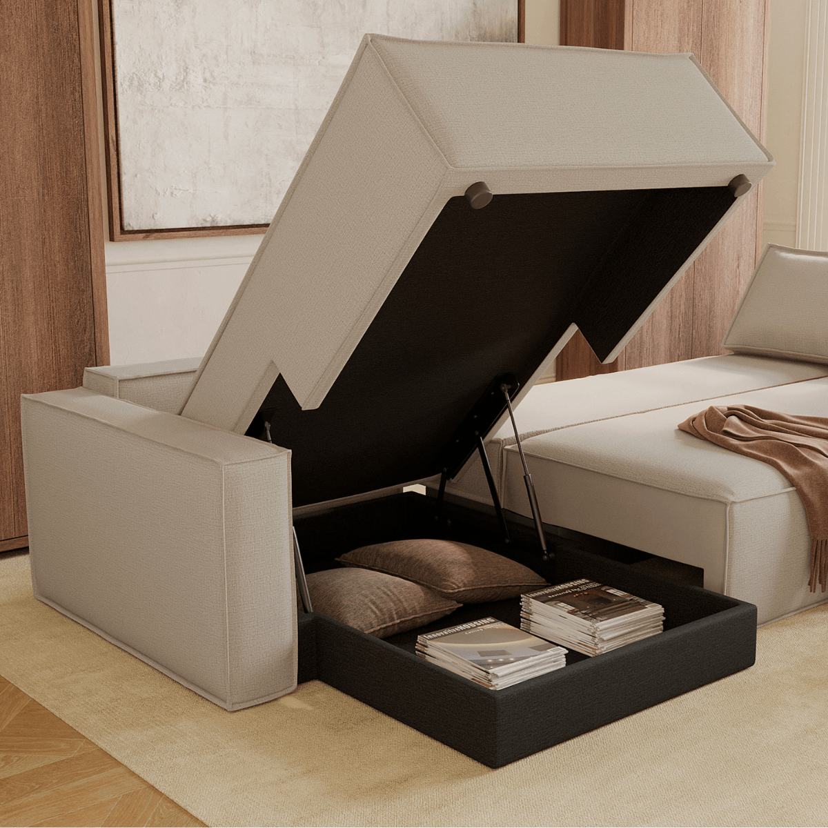 Newilla Sleeper Sectional with Standard Arms by Innovation Living at ZIN Home