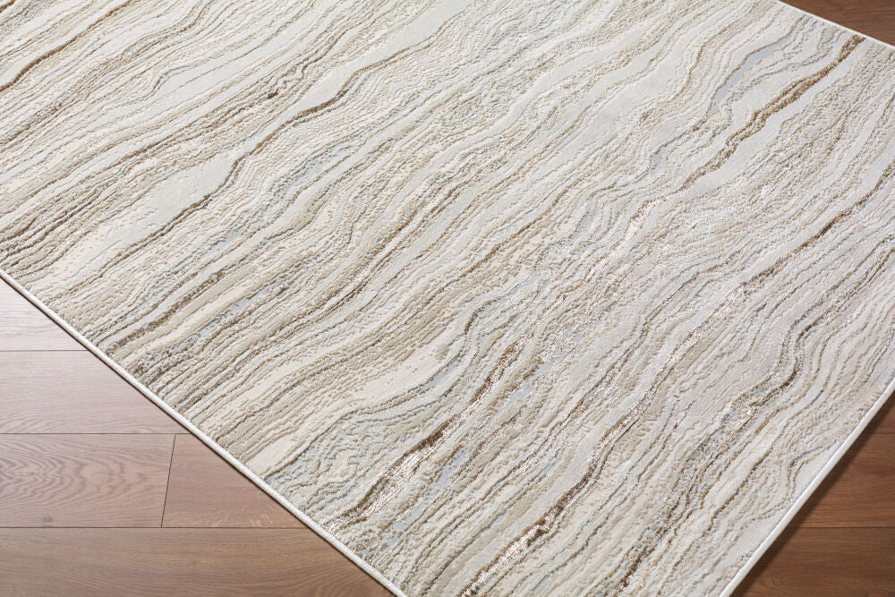 Impulse Cream/Tan Machine Woven Rug IPS-2322 - corner