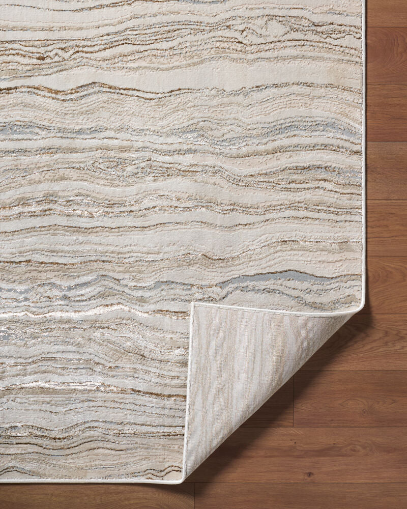 Impulse Cream/Tan Machine Woven Rug IPS-2322 - fold