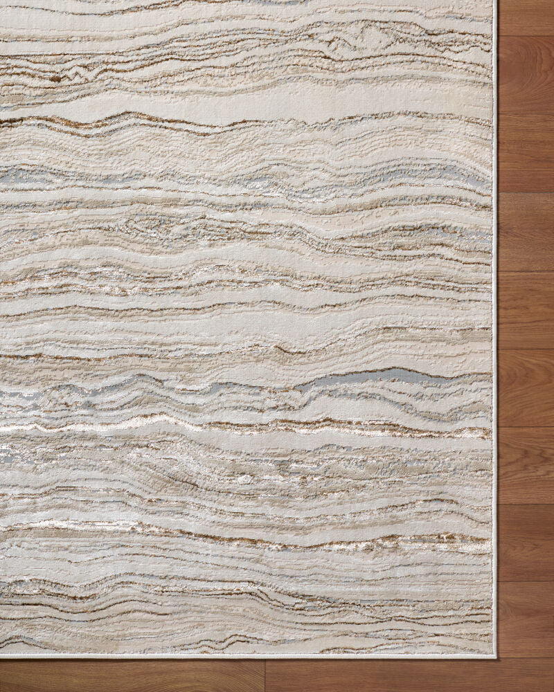 Impulse Cream/Tan Machine Woven Rug IPS-2322 - overhead