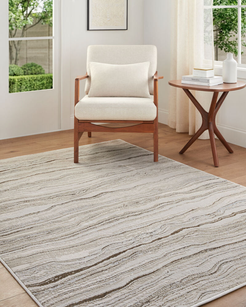 Impulse Cream/Tan Machine Woven Rug IPS-2322 - roomscene
