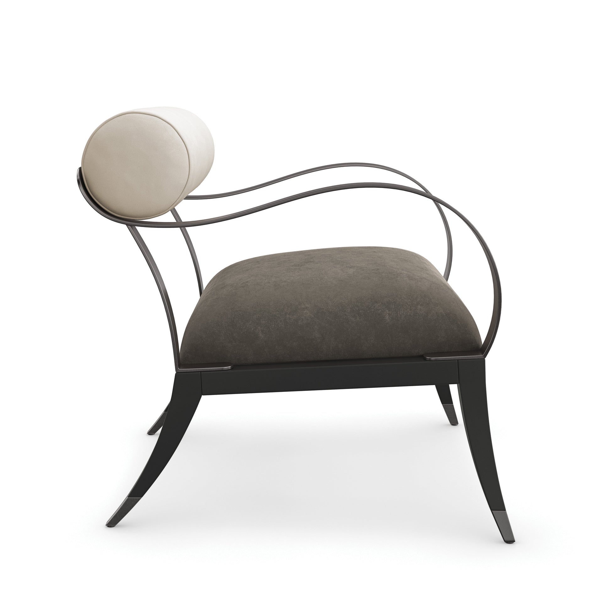 Homage Brushed Deep Bronze Accent Chair 29.75" by Caracole - view 5