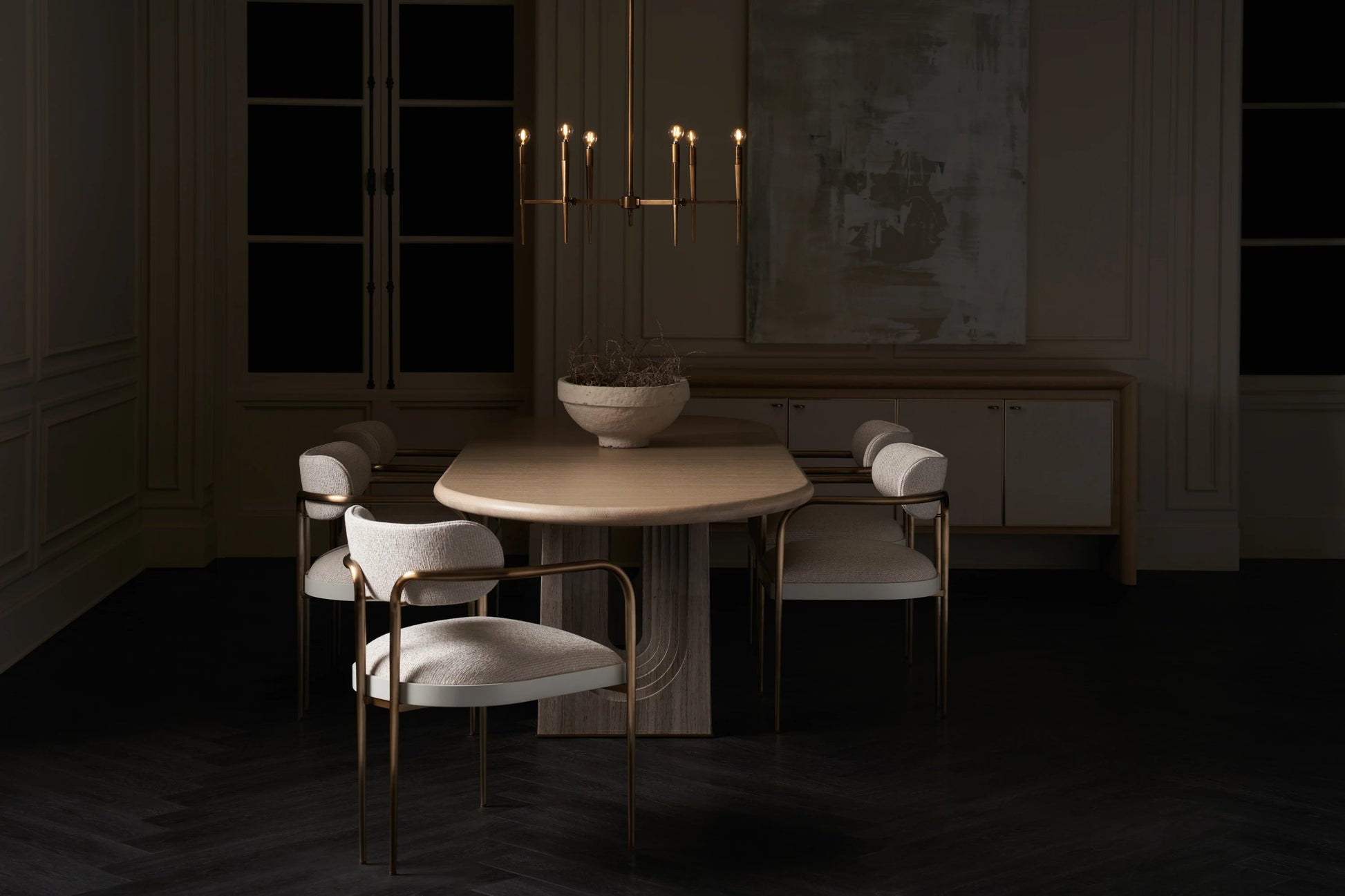 Emphasis Dining Table Arched Sandstone 94" by Caracole - view 3