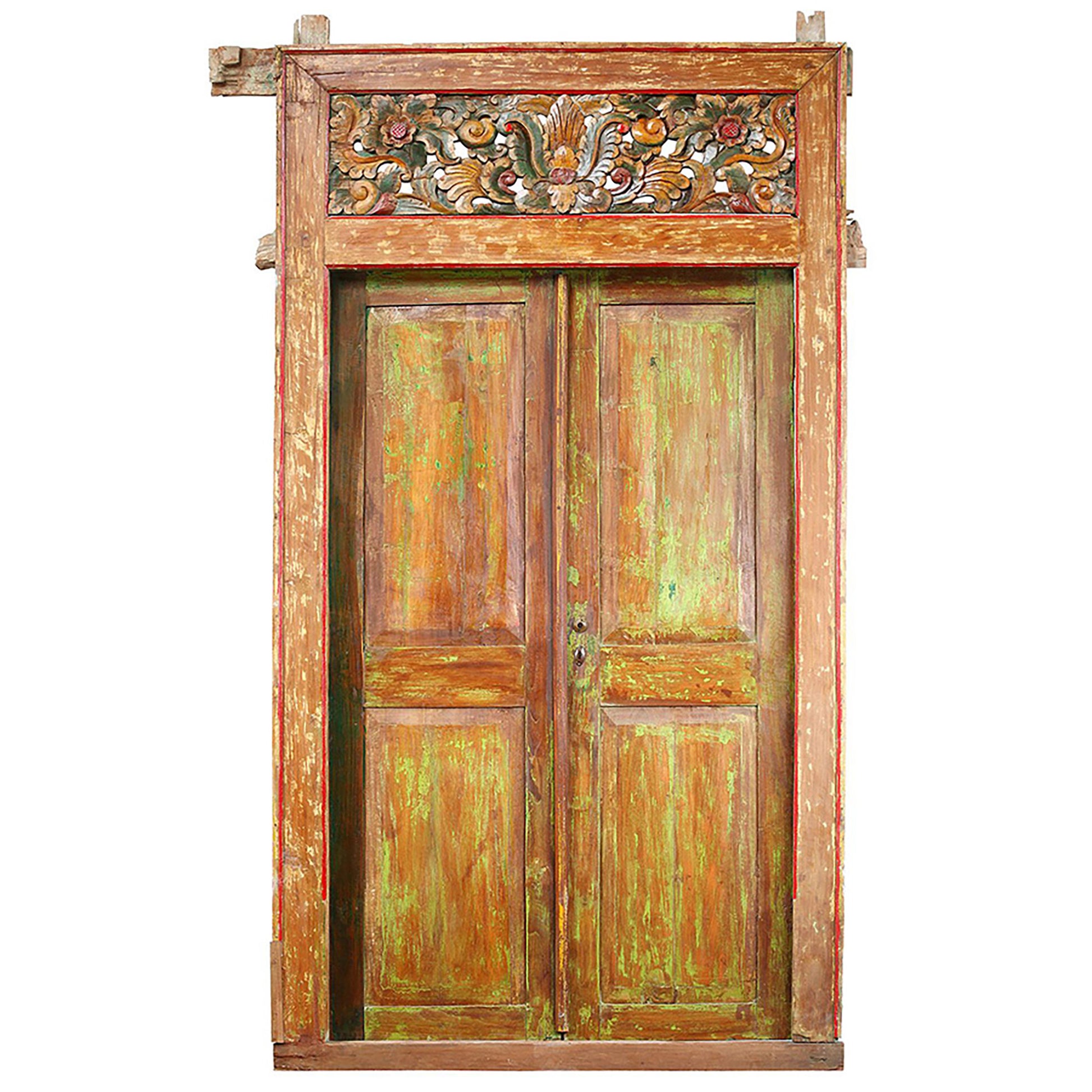 Antique Javanese Door Set with Frame