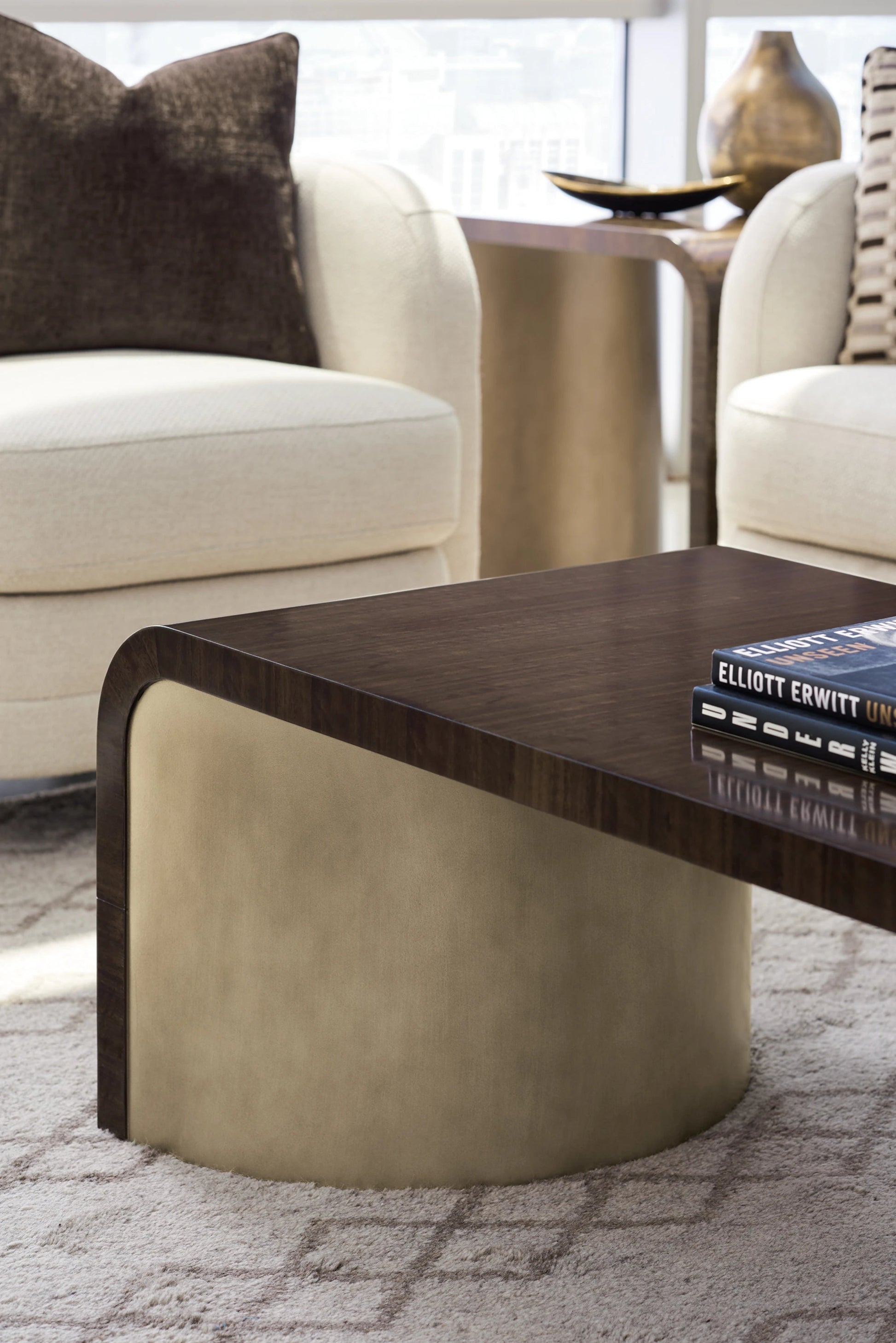 Streamline Cocktail Table Aged Bourbon 66" by Caracole - view 2