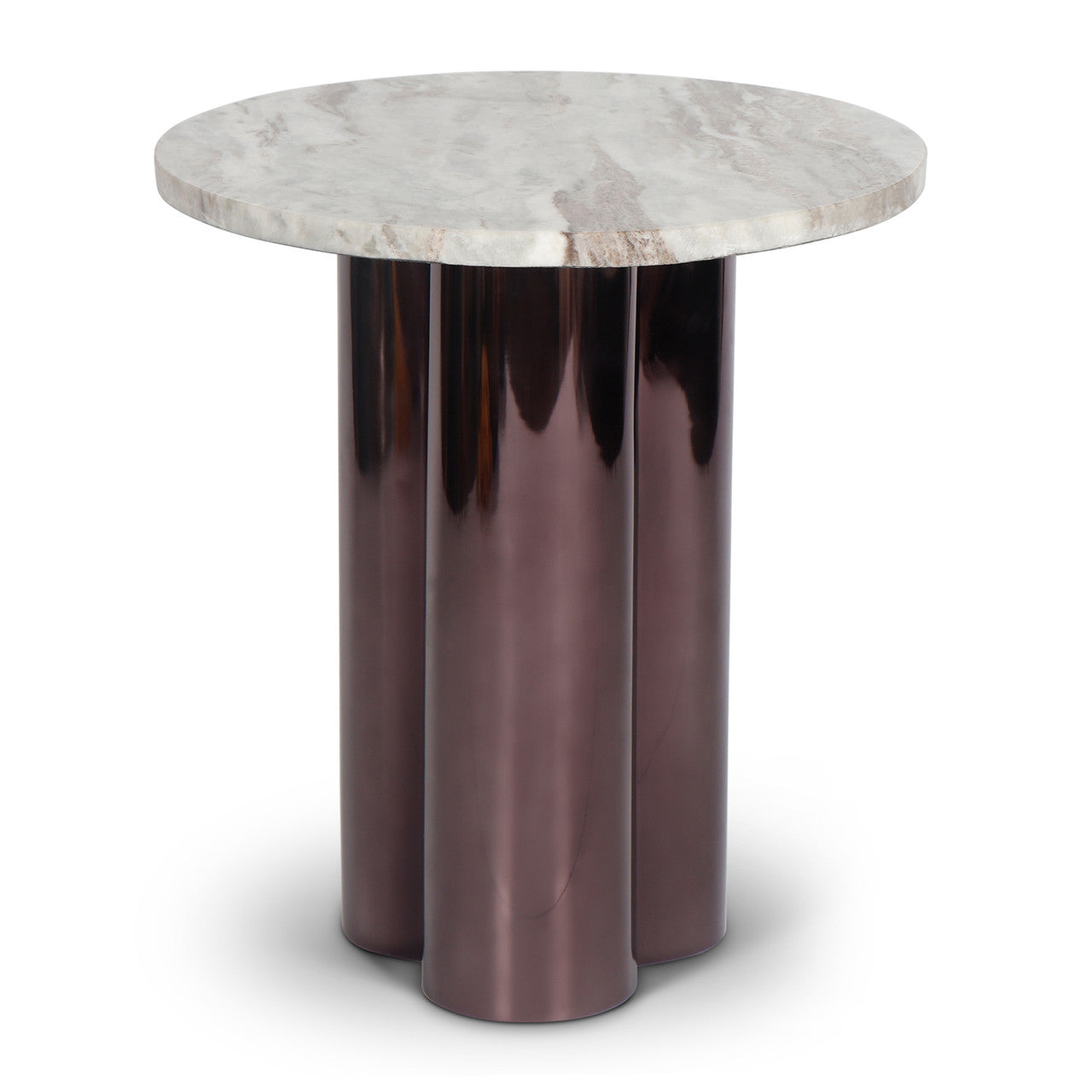 Marbelle - Martie Side Table - Toronto Sand Marble Finish