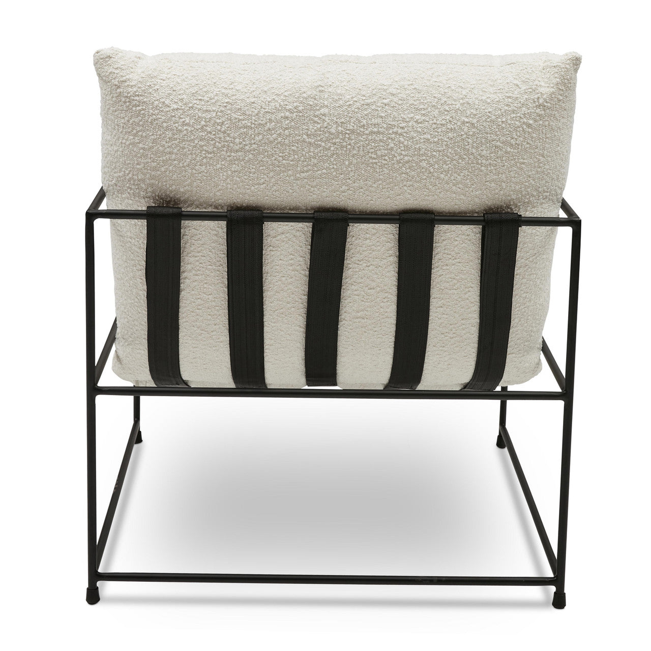 Metro - Trent Accent Chair - White Bouclé Upholstery