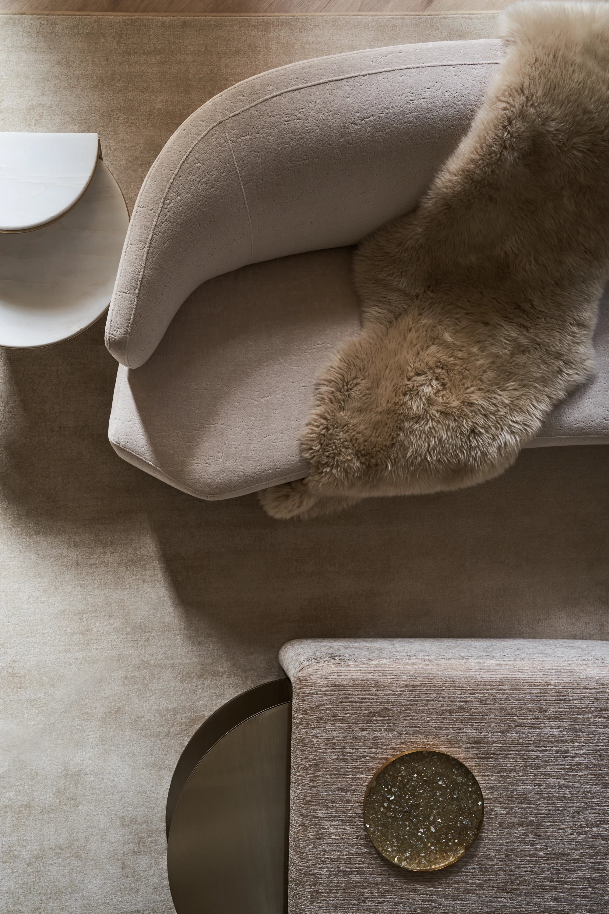 All Together Champagne Gold Coffee Table 32" by Caracole - view 5