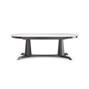 Bordeaux Almost Black Dining Table 90" by Caracole