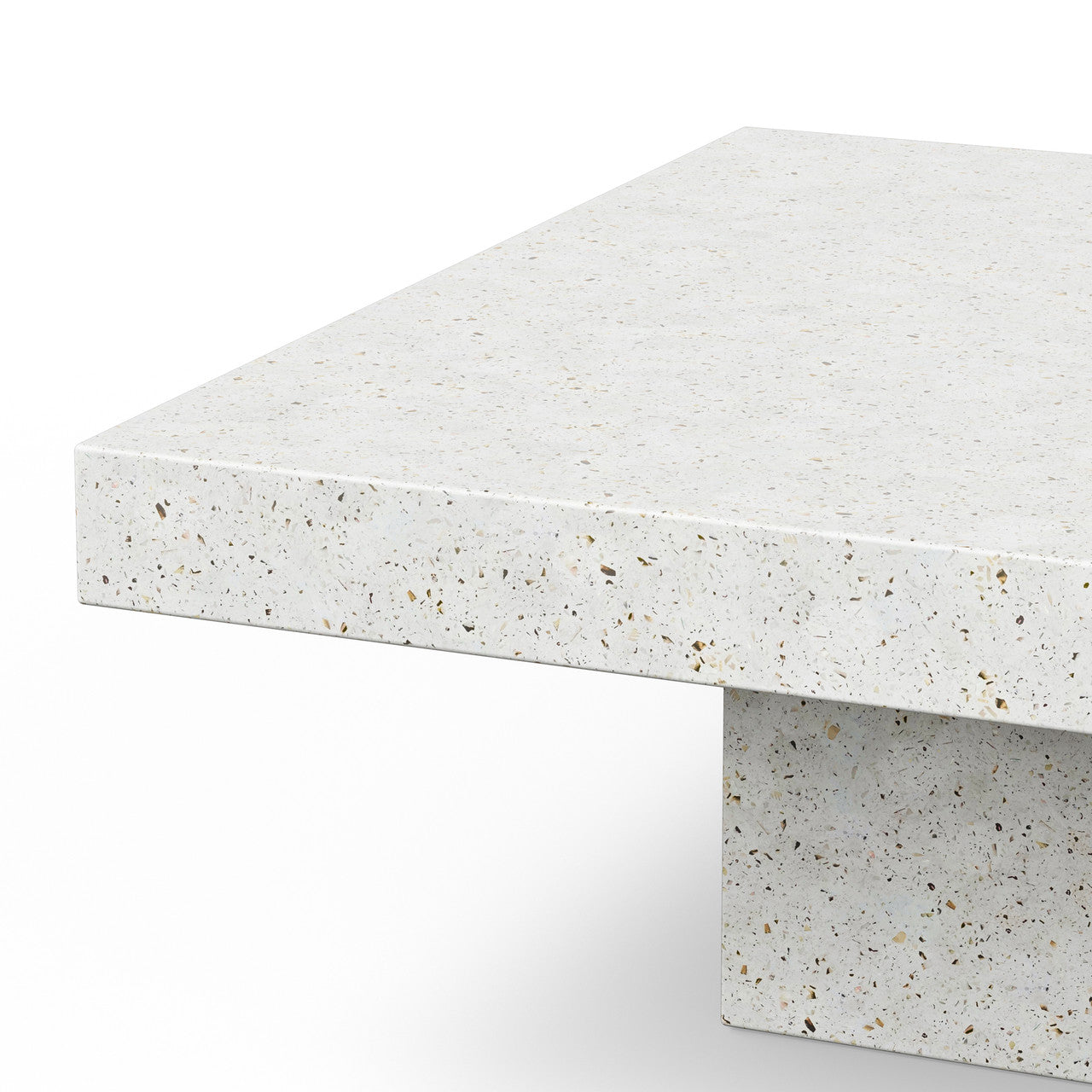 Mixx - Una Square Coffee Table - Ivory Terrazzo