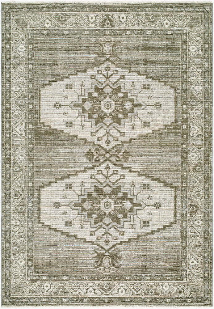 Jane Beige/Olive Machine Woven Rug JAA-2302 - 5'3" x 7'