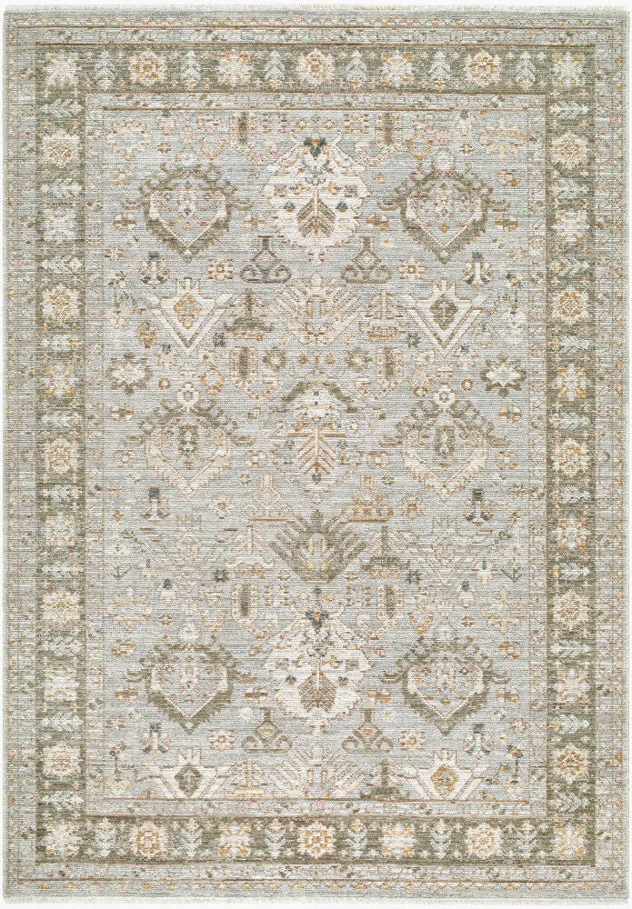 Jane Beige/Olive Machine Woven Rug JAA-2304 - 5'3" x 7'
