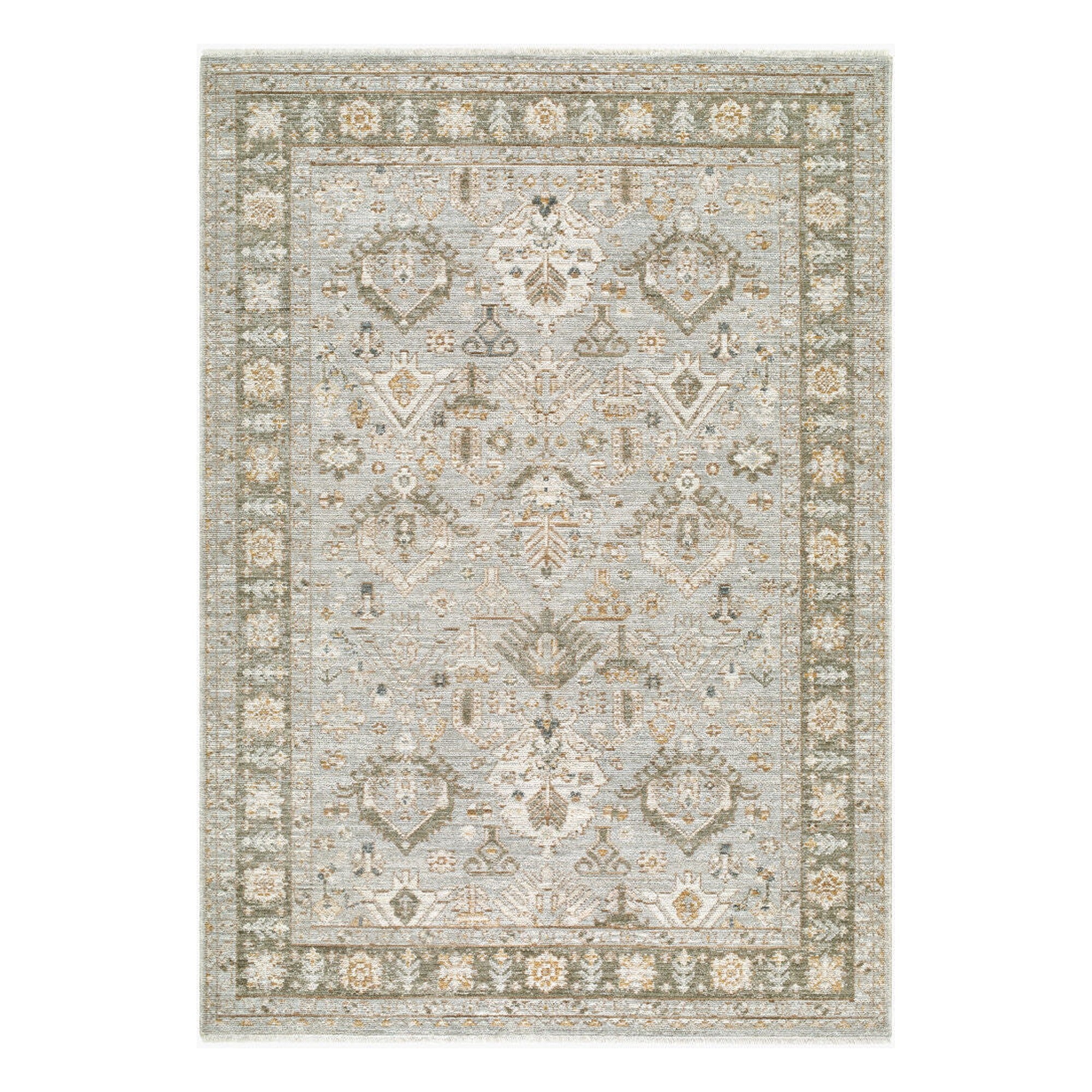 Jane Beige/Olive Machine Woven Rug JAA-2304 - 5'3" x 7'