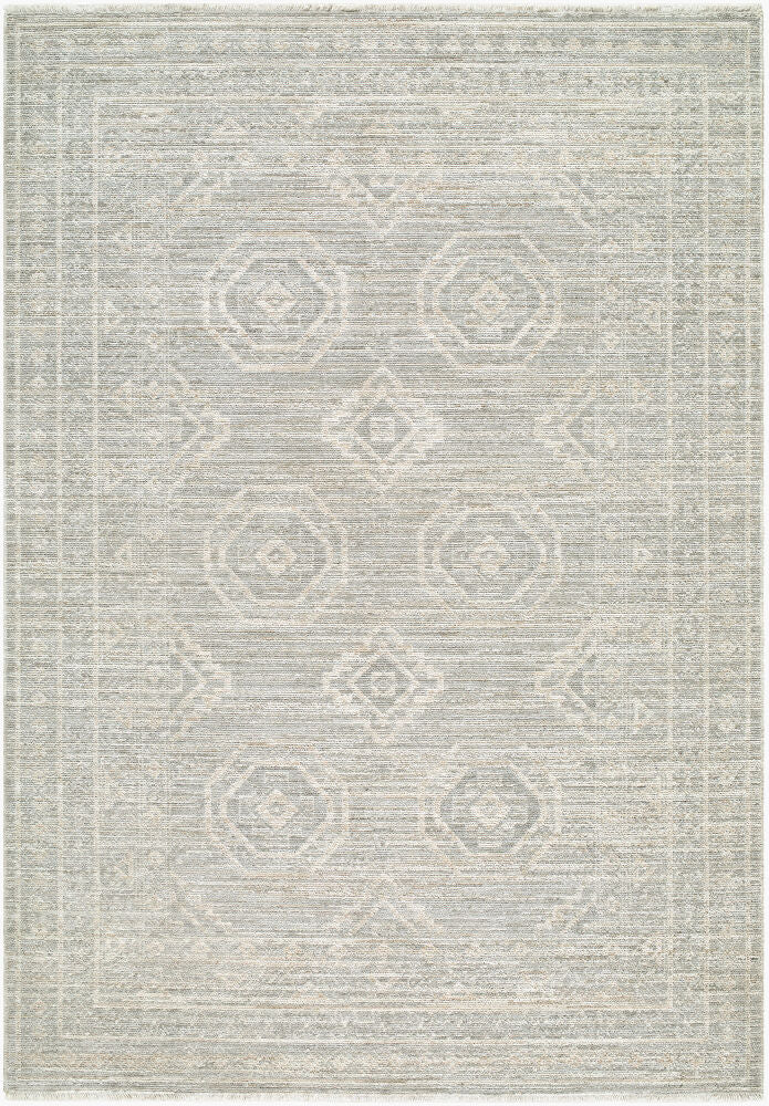 Jane Beige/Off-White Machine Woven Rug - 5'3" x 7'