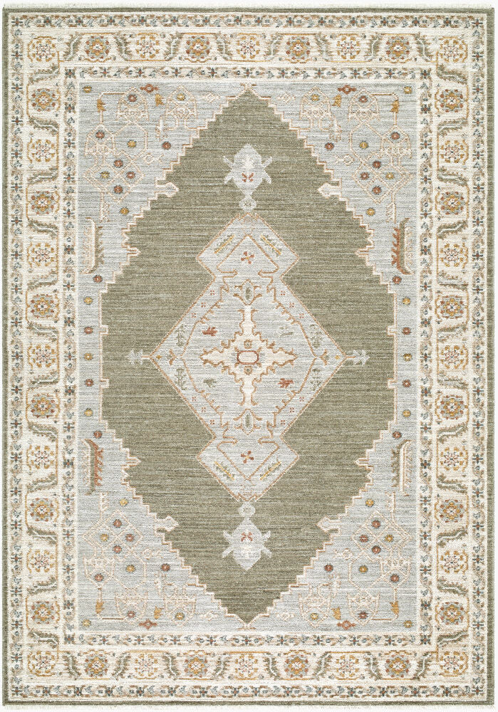 Jane Brown/Rust Machine Woven Rug - 5'3" x 7'