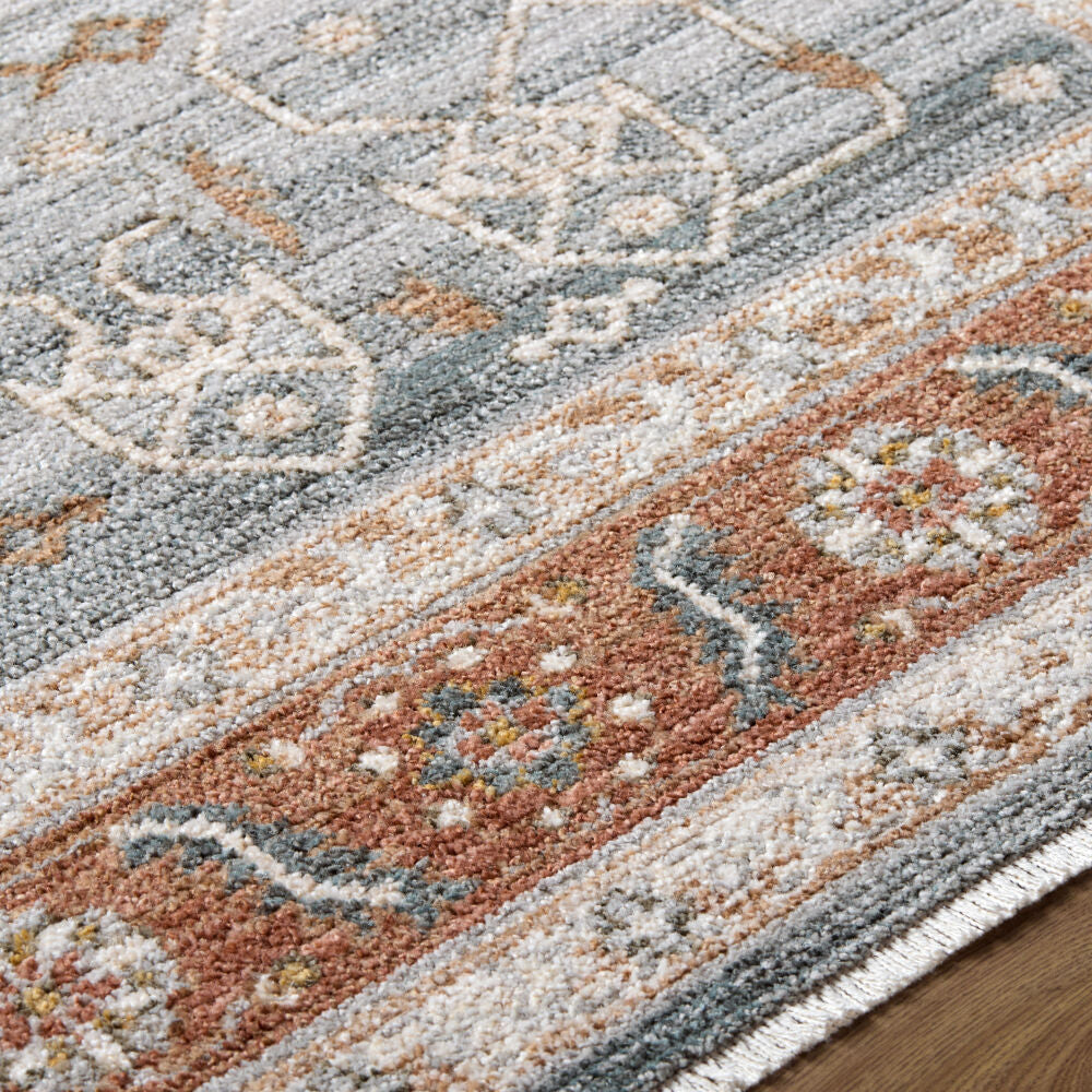 Jane Beige/Rust Machine Woven Rug JAA-2308 - texture