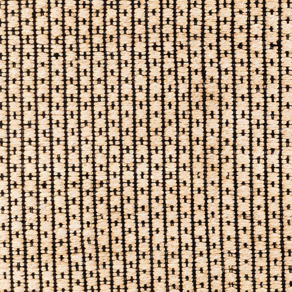 Jasmine Black/Light Beige Handmade Rug - swatch