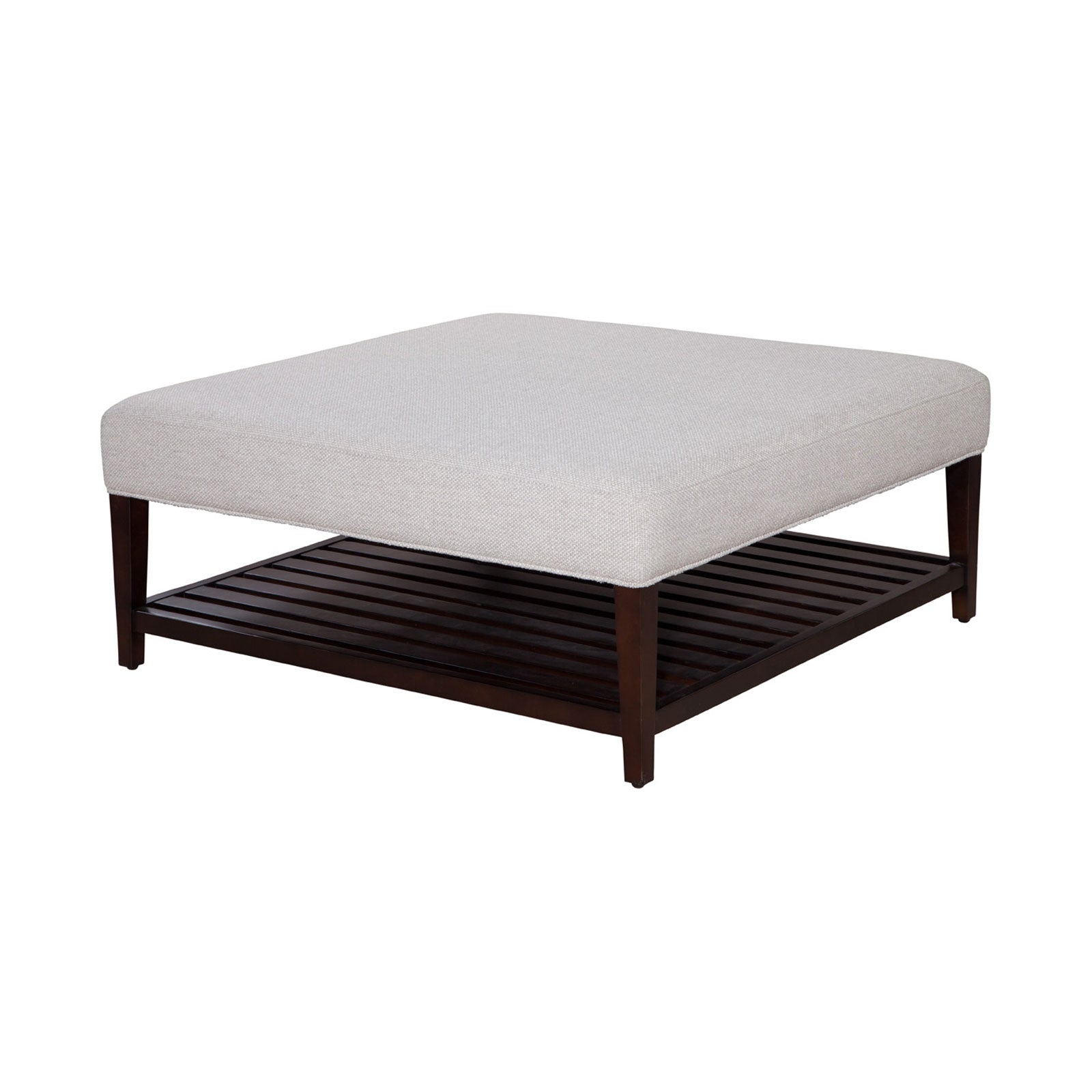 James Square Cocktail Ottoman in Venetian Linen (Performance Fabric)