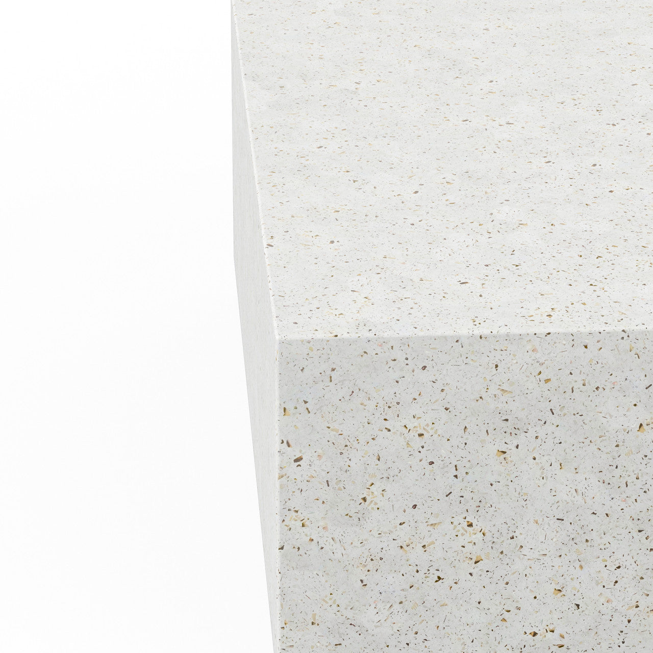 Mixx - Bloc Square Coffee Table - 47.25" - Ivory Terrazzo
