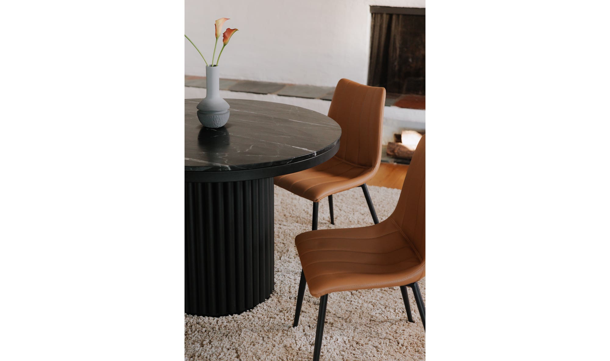 Tower Dining Table Black Marble by Moe's Home Collection - view 7