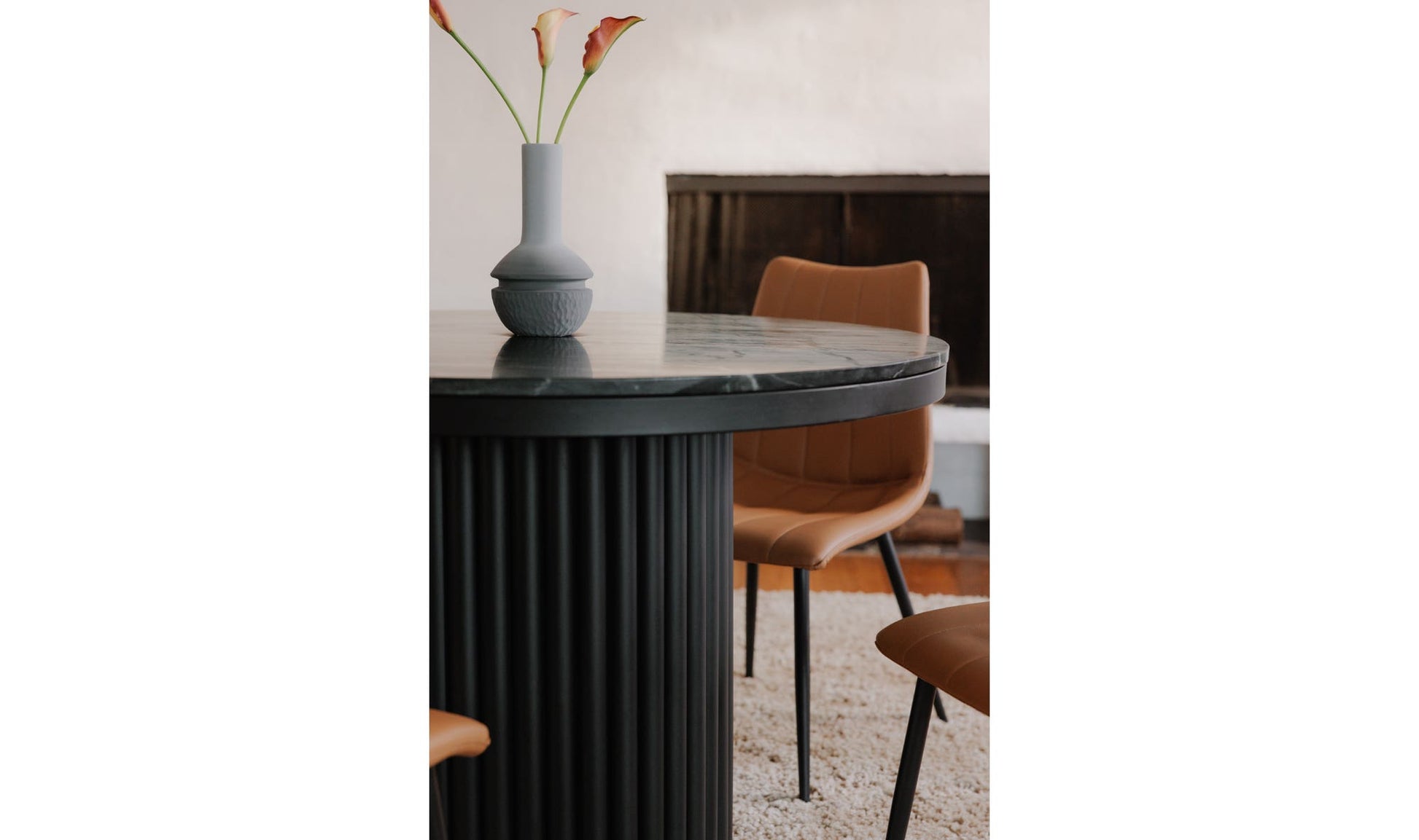 Tower Dining Table Black Marble by Moe's Home Collection - view 8