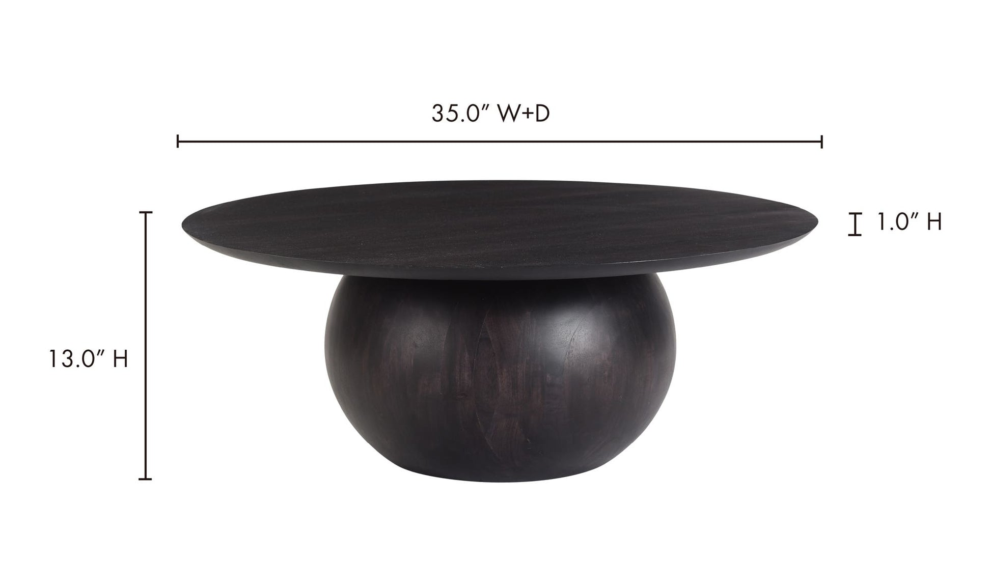 Bradbury Coffee Table Black by Moe's Home Collection - view 9